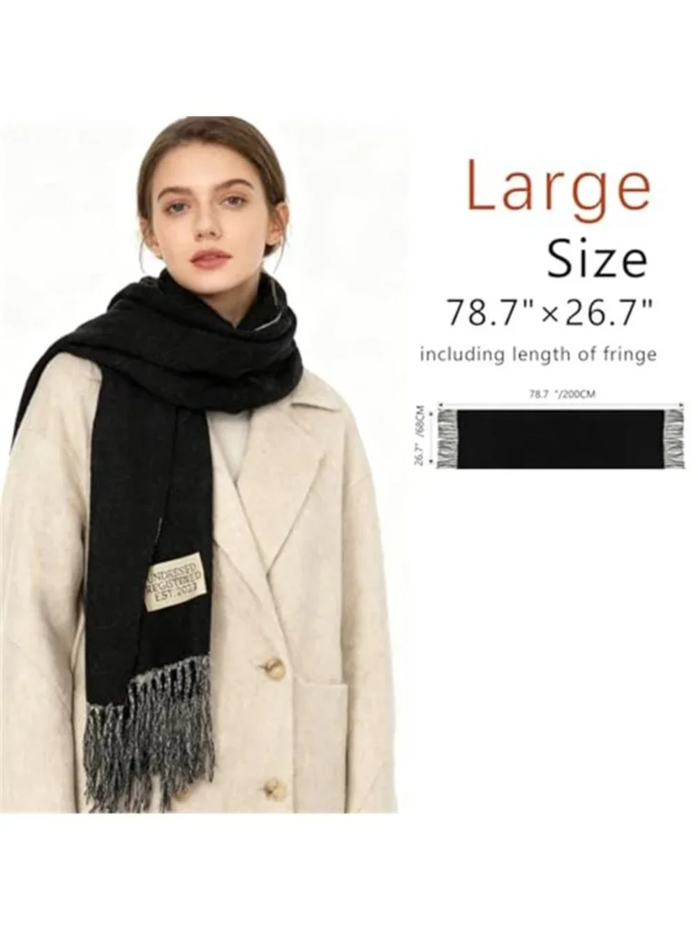 Winter Scarf for Women Large-Shawl-Wraps for Evening Dress Warm Blanket